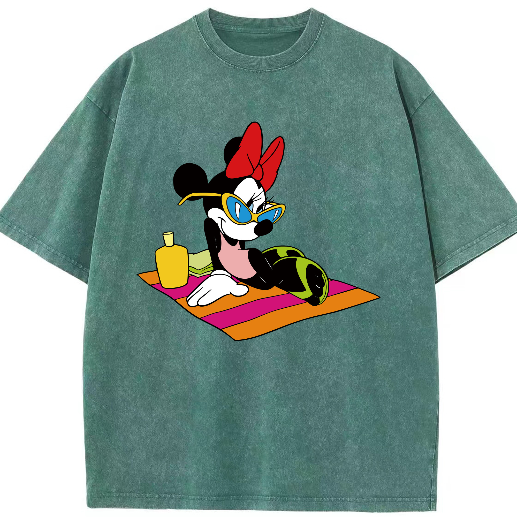 ミッキーマウス Mickey Mouse 綿100% ヴィンテージ風 半袖Tシャツ（フロントプリント）
